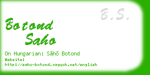 botond saho business card