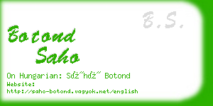 botond saho business card